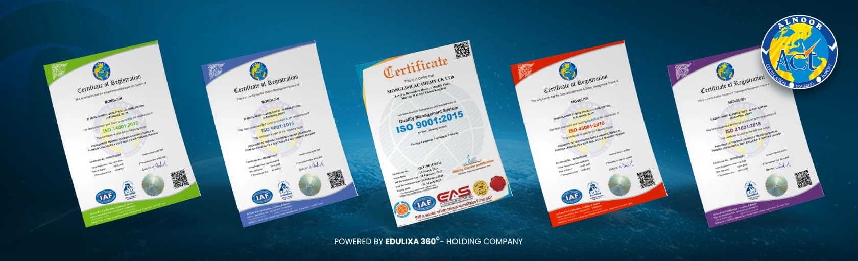 Monglish International Academy Achieves New ISO Certifications